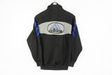 Vintage Adidas Track Jacket Women's Medium big logo black 90's sport style windbreaker