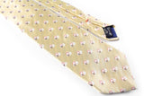 luxury retro classic 90s accessories authentic abstract pattern tie vintage Ermenegildo Zegna gold floral pattern