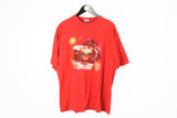 Vintage Ferrari Michael Schumacher T-Shirt Large red big logo 90's 00s racing F1 Formula 1 tee PPM Official