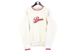 Vintage Puma Sweatshirt Large white big logo 90s retro crewneck jumper
