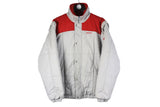 Vintage Honda Jacket Large gray red 80s retro style mechanic authentic Japan puffer