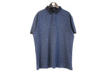 Ermenegildo Zegna Polo T-Shirt XLarge blue floral pattern authentic luxury made in Italy shirt short sleeve collared top