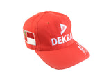 Vintage Ferrari Cap red 90's Dekra Michael Schumacher big logo hat Monaco
