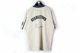Vintage Hoyas Georgetown Campri Jersey T-Shirt Large white blue baseball style hall of fame 90s NFL