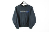 Vintage Sergio Tacchini Sweatshirt Women's Small black big embroidery logo jumper