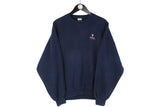 Vintage Peugeot Sport Sweatshirt Medium blue small logo crewneck 90s retro style sport jumper
