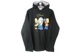 vintage 99's THE SIMPSONS hoodie authentic wear black Size XL rare retro collection hipster 90s Fox studio cartoon big logo Homer Bart fun