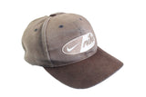 Vintage Nike Cap brown big logo 90's sport style hat