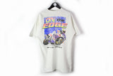 Vintage So Cal America 1994 T-Shirt Large white big logo moto bike 1990s made in USA On the Edge fruit of the loom