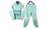 Vintage Canadian Holidays Tracksuit (Sweatshirt + Pants) Small green big logo 80's style mint color trousers sport wear