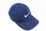 Vintage Nike Cap blue cotton 90's swoosh logo USA style hat