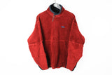 Vintage Patagonia Fleece Full Zip Medium Polartec Regulator Sherpa Synchilla red heavy winter sweater