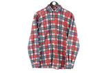 Vintage Mammut Fleece Shirt Small plaid pattern 90s outdoor sport shirt