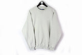 Vintage Adidas Sweatshirt Large gray 90s small logo sport jumper