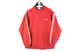 Vintage Adidas Sweatshirt Women's Small / Medium red crewneck 90s sport jumper authentic pullover