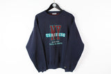 Vintage Adidas NY Training Sweatshirt Medium / Large New York blue 90s retro wear