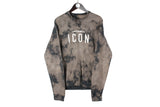 Dsquared2 Sweatshirt Medium tie dye big logo ICON authentic crewneck sport made in Italy jumper
