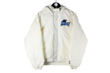 Vintage Carolina Panthers Starter Jacket Women's Large NFL football 90s retro made in Korea sport style bomber hooded windbreaker