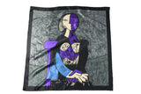 Vintage Picasso Scarf abstract print 90's wrap green