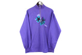 Vintage Maser Sweatshirt Large purple 90s ski style Austria retro sport jumper