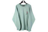 Vintage Lyle & Scott Sweater XLarge 90s casual wool jumper green Golf pullover