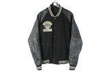 drum and bass labels Concrete Junglists Bomber Jacket XLarge UK rave party big embroidery logo authentic retro style varsity coat