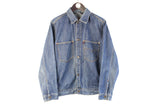 Vintage Levi's Denim Jacket Women's Large blue heavy jean coat retro 90s USA jacket