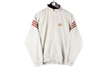 Vintage Adidas Track Jacket XSmall / Small gray 90s retro sport style windbreaker