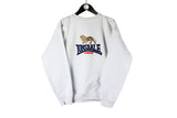 Vintage Lonsdale Sweatshirt Small light blue 90s retro crewneck sport jumper embroidery big logo