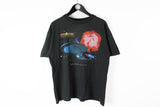 Vintage Star Trek 1995 T-Shirt Small / Medium black big logo 90s tv show retro style USA cinema