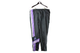 Vintage Adidas Track Pants XLarge / XXLarge black big logo Team 90s retro sport style trousers classic