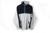 Vintage O'Neill Fleece Half Zip Large gray blue 90's surfing style