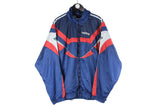 Vintage Adidas Track Jacket XXLarge blue 90s retro windbreaker full zip