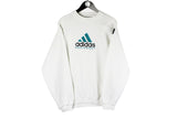 Vintage Adidas Equipment Sweatshirt Large big logo white retro 90s authentic crewneck