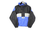 Vintage New Balance USA Anorak Jacket Small made in Australia black blue windbreaker half zip retro rare sport coat