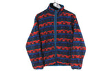 Vintage L.L.Bean Fleece Full Zip Small blue red 90's winter USA style sweater