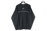 Vintage Nike Sweatshirt XLarge black small center logo 90s crewneck sport jumper