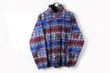 Vintage Fleece Full Zip XLarge / XXLarge multicolor 90s abstract pattern