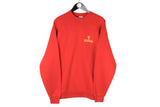 Vintage Guinness Sweatshirt XLarge red small embroidery logo 90's retro crewneck