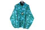 Vintage Santostefano Fleece 1/4 Zip XLarge abstract pattern 90s retro sport style sweater authentic outdoor jumper
