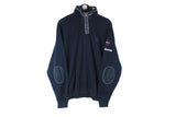 Paul & Shark Sweatshirt 1/4 Zip Large navy blue 00s authentic casual jumper