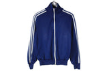Vintage Adidas Track Jacket Small navy blue 80s retro style full zip windbreaker classic three stripes