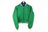 Vintage Nike Pep Rally Double Sided Bomber Jacket Women's Small green blue 00s sport style