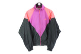 Vintage Nike Track Jacket Small pink black 90's windbreaker sport wear
