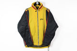 Vintage Asics Track Jacket Medium acid pattern yellow black Japan style windbreaker