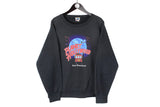Vintage Planet Hollywood San Francisco Sweatshirt Large black 90s big logo retro style authentic rare jumper