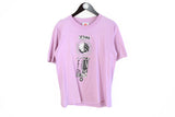 Vintage Kappa T-Shirt Medium purple Beach Volleyball 90's tour fun on the beach made in Italy