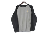 Vintage Guinness Fleece Sweatshirt Medium gray small logo crewneck 00s jumper sport style stout beer