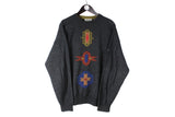 Vintage Hugo Boss Sweater XLarge black 90's pullover retro style pullover rare Germany jumper