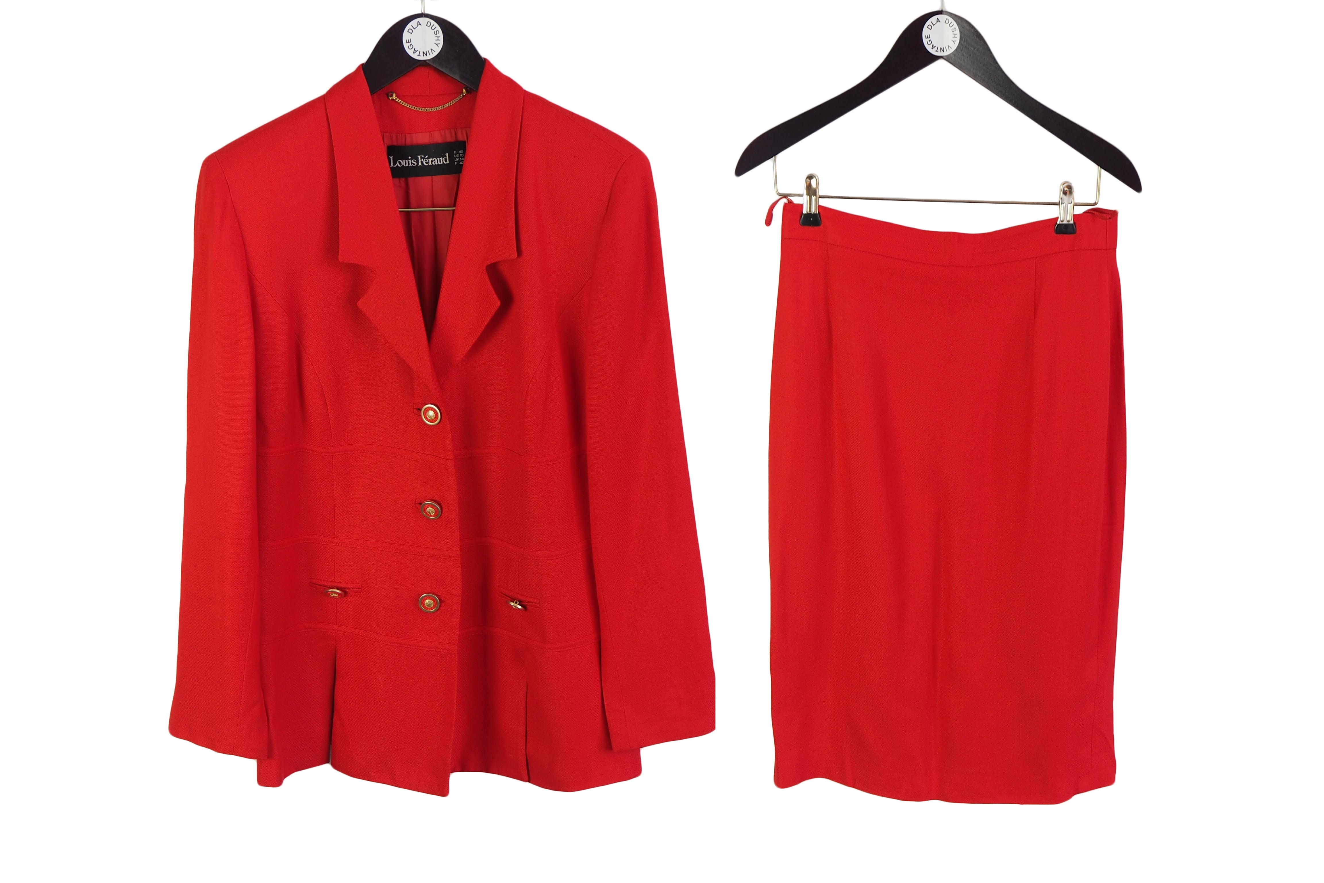 Vintage Louis Feraud Suit Blazer and Skirt Women's 42 – dla dushy